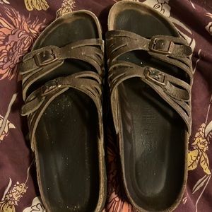 Birkenstock Granada Soft Footbed Tobacco Brown size 37 narrow